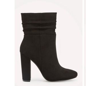 JustFab Black Heeled Boots